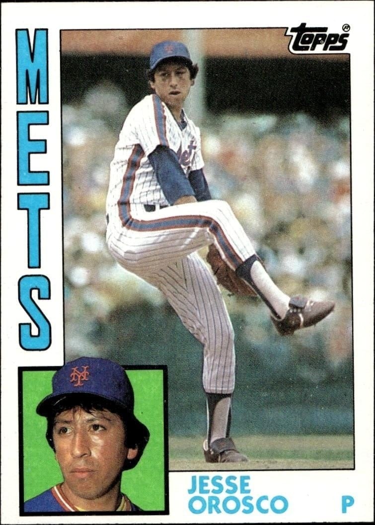 Jesse Orosco 1984 Topps #54 Baseball Trading Card - Front 1984 Topps Jesse Orosco #54 baseball trading card front
