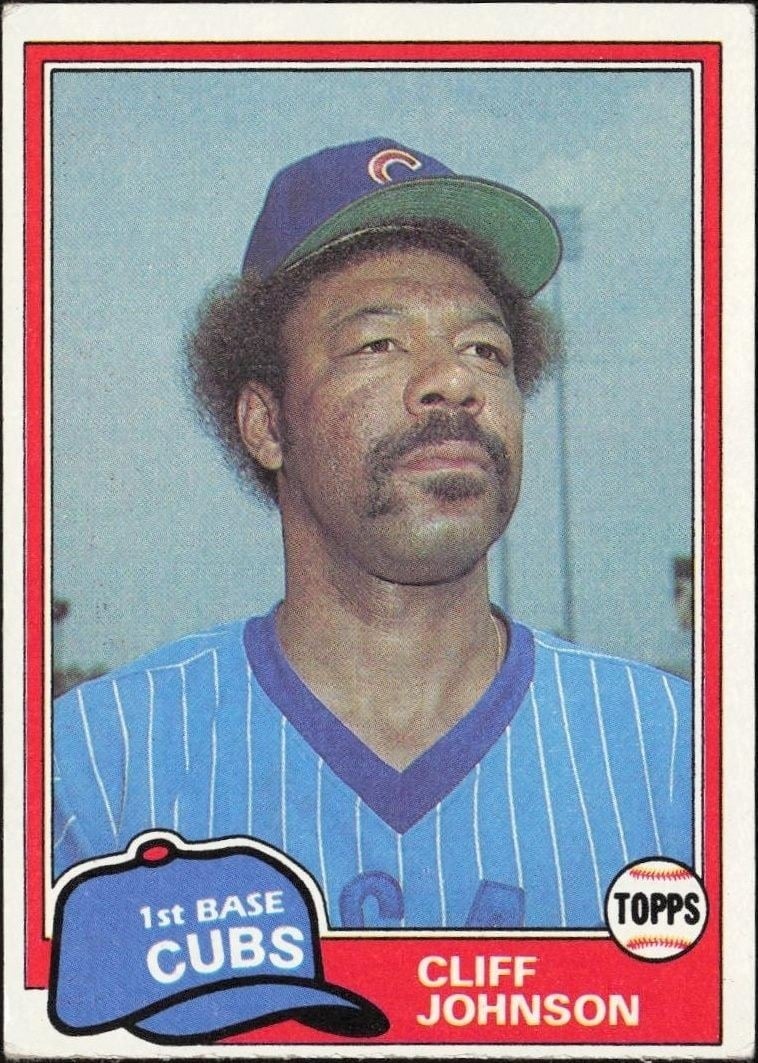 Cliff Johnson 1981 Topps #17 Baseball Trading Card - Front 1981 Topps Cliff Johnson #17 baseball trading card front
