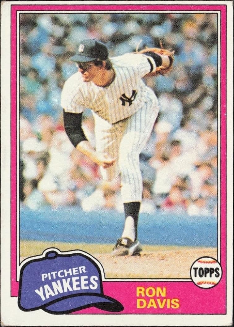 1981 Topps Ron Davis #16 trading card