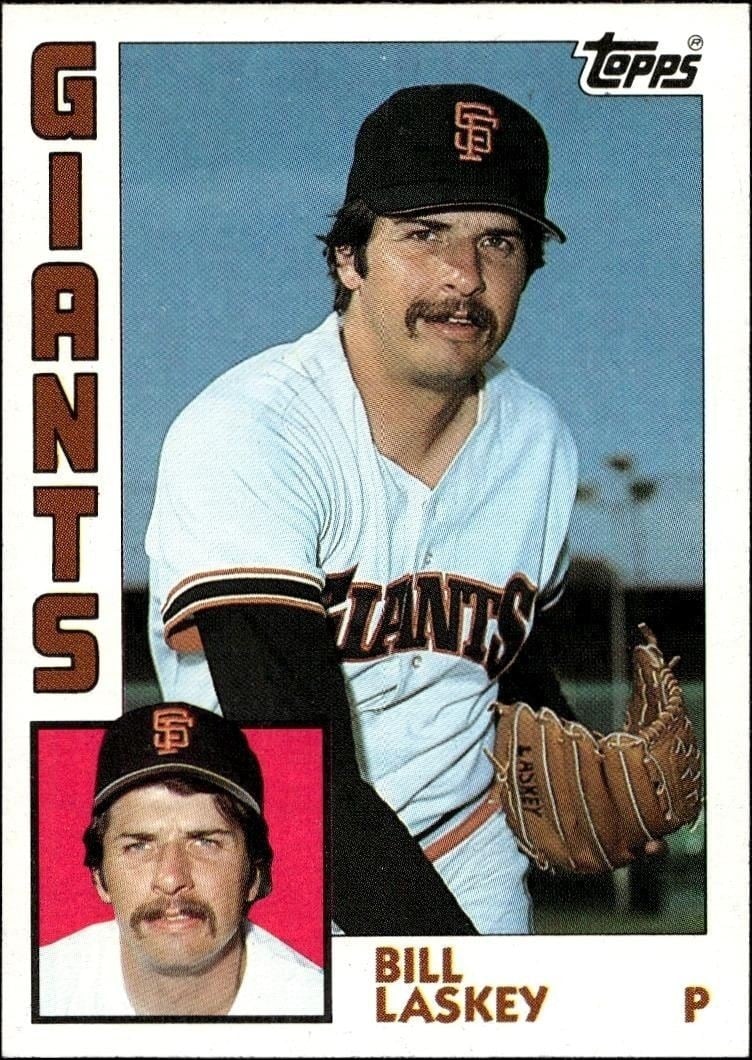 Bill Laskey 1984 Topps #129 Baseball Trading Card - Front 1984 Topps Bill Laskey #129 baseball trading card front
