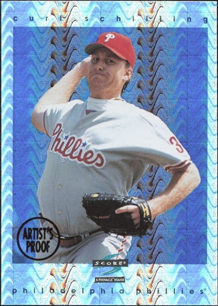 Curt Schilling 1997 Score #416 Baseball Trading Card - Front 1997 Score Curt Schilling #416 baseball trading card front