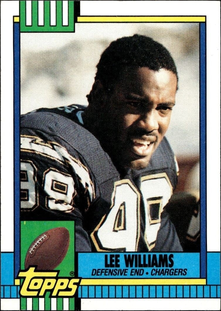 Lee Williams 1990 Topps #389 Football Trading Card - Front 1990 Topps Lee Williams #389 football trading card front