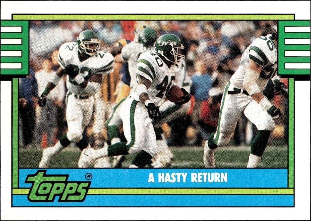 A Hasty Return 1990 Topps #517 Football Trading Card - Front 1990 Topps A Hasty Return #517 football trading card front