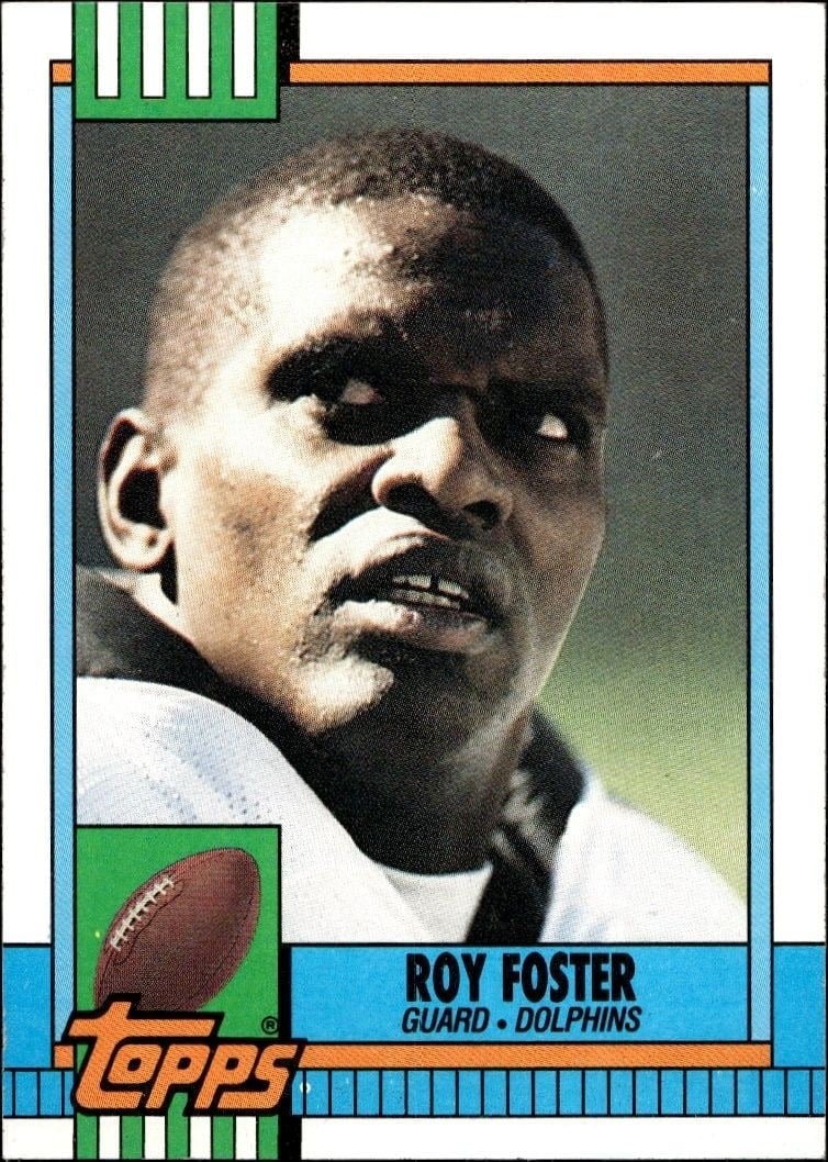 Roy Foster 1990 Topps #327 Football Trading Card - Front 1990 Topps Roy Foster #327 football trading card front