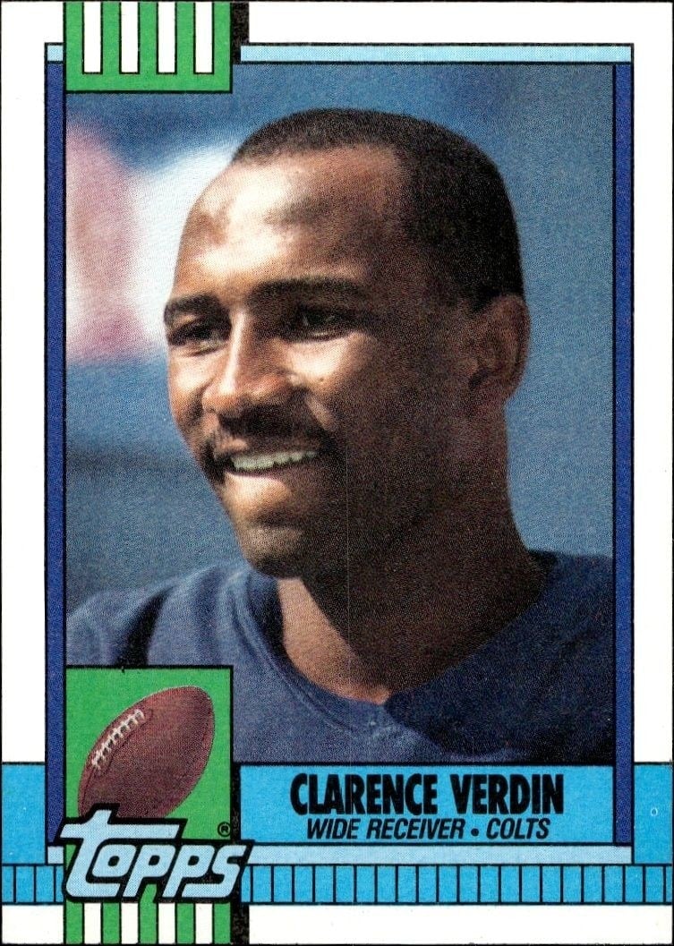 1990 Topps Clarence Verdin #307 trading card
