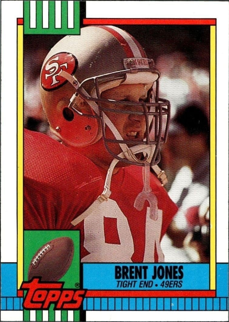 1990 Topps Brent Jones #14 trading card