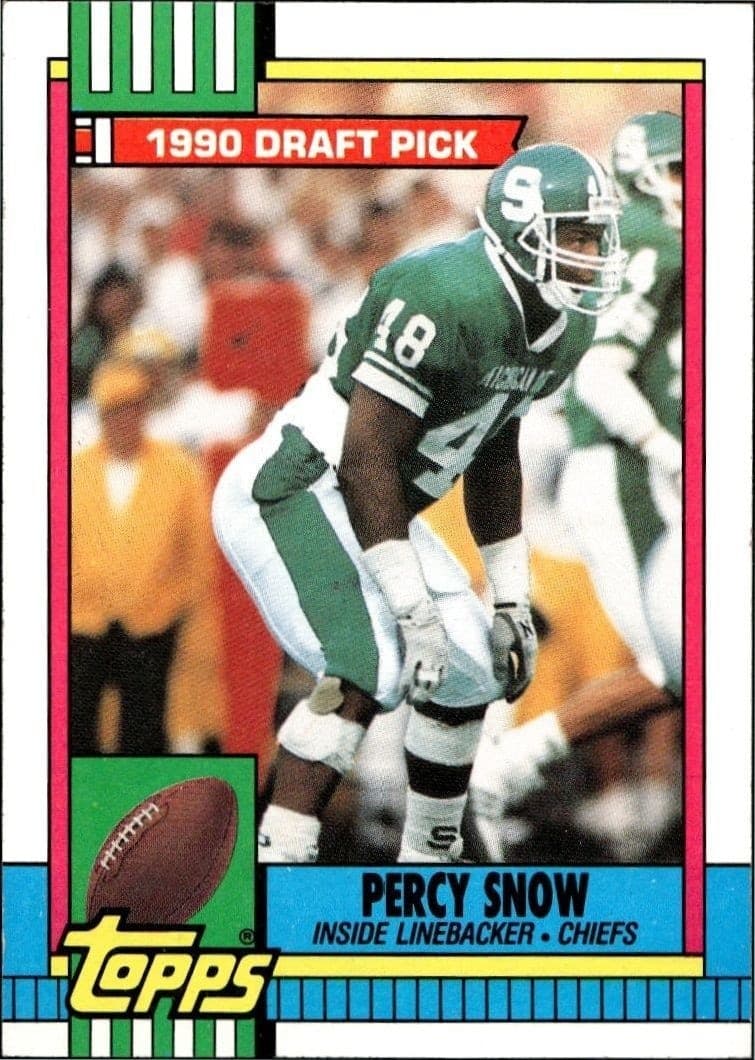 1990 Topps Percy Snow #246 trading card
