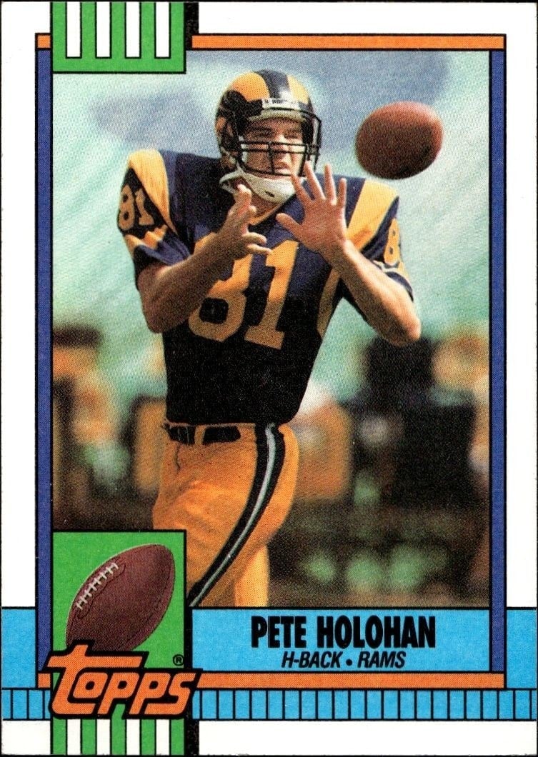 Pete Holohan 1990 Topps #78 Football Trading Card - Front 1990 Topps Pete Holohan #78 football trading card front
