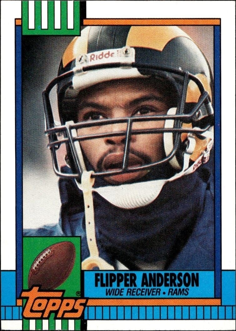 Flipper Anderson 1990 Topps #68 Football Trading Card - Front 1990 Topps Flipper Anderson #68 football trading card front