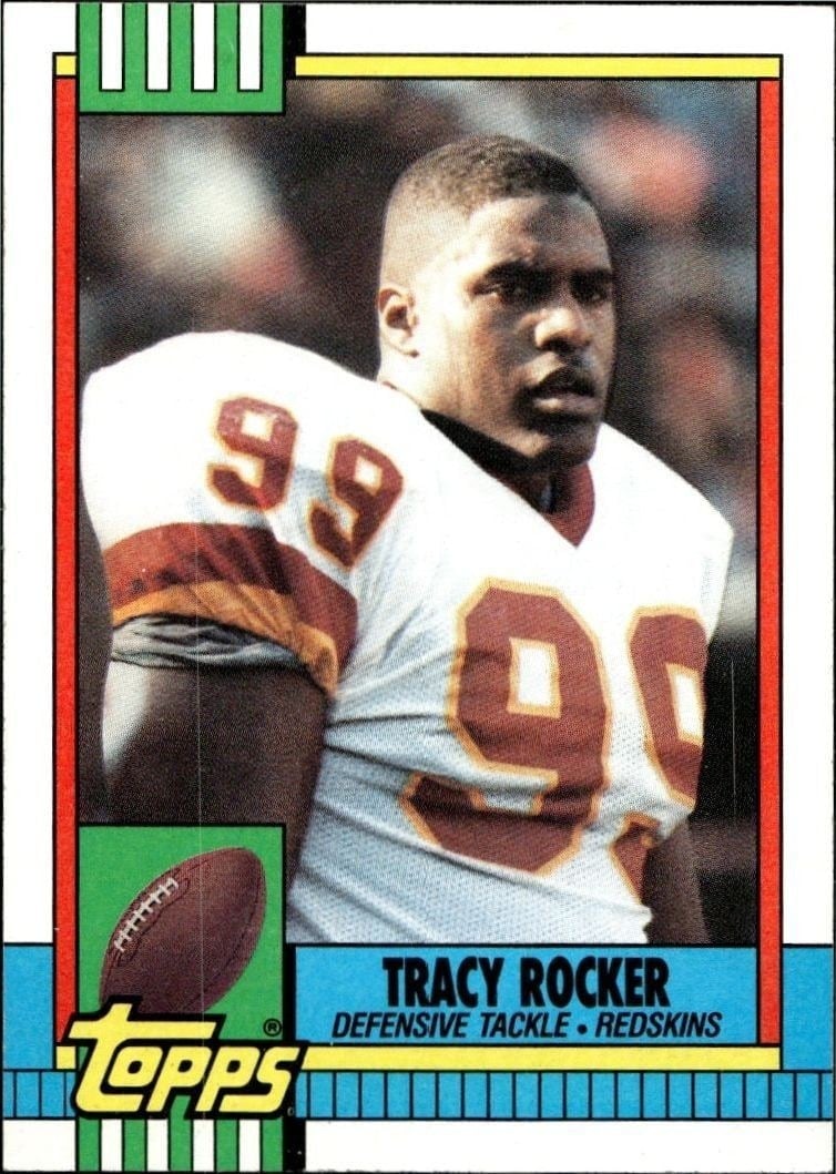 Tracy Rocker 1990 Topps #123 Football Trading Card - Front 1990 Topps Tracy Rocker #123 football trading card front