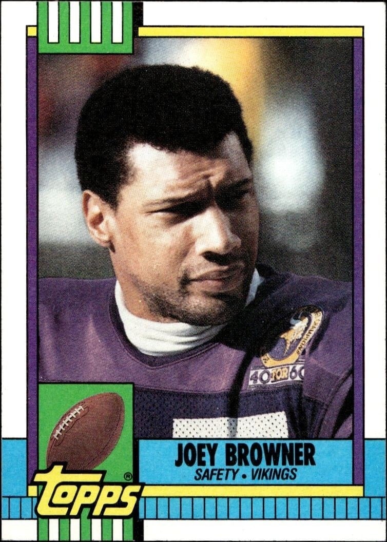 Joey Browner 1990 Topps #111 Football Trading Card - Front 1990 Topps Joey Browner #111 football trading card front