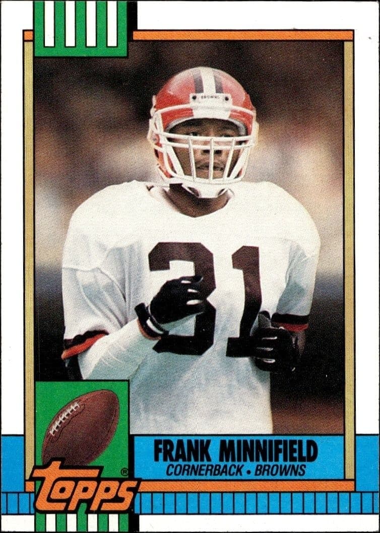 1990 Topps Frank Minnifield #159 trading card