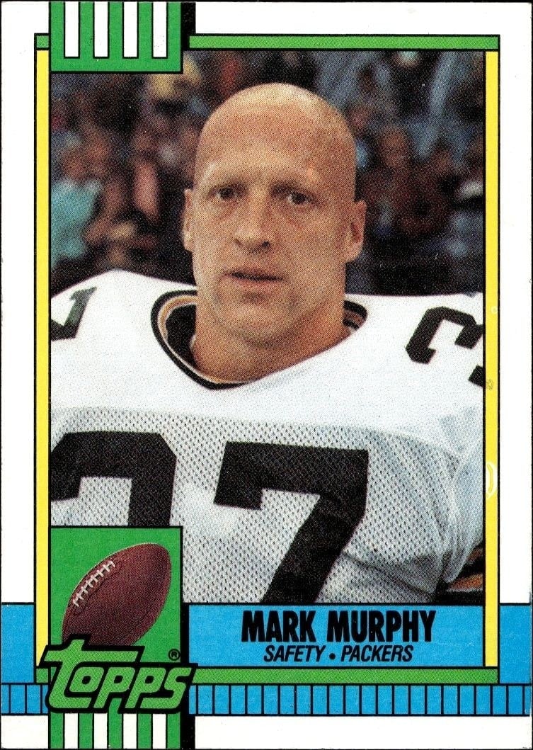 Mark Murphy 1990 Topps #153 Football Trading Card - Front 1990 Topps Mark Murphy #153 football trading card front