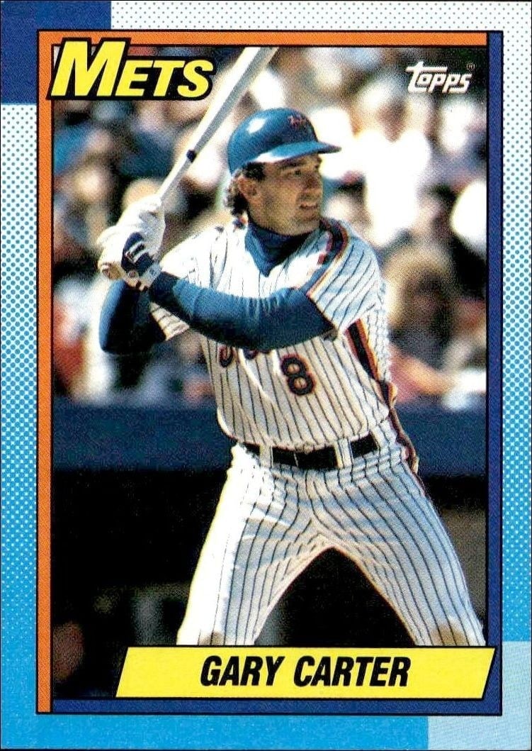 Gary Carter 1990 Topps #790 Baseball Trading Card - Front 1990 Topps Gary Carter #790 baseball trading card front