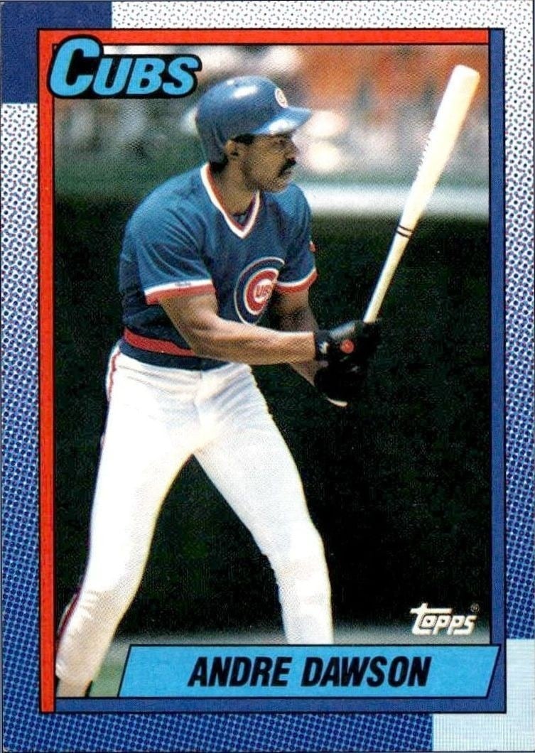 Andre Dawson 1990 Topps #140 Baseball Trading Card - Front 1990 Topps Andre Dawson #140 baseball trading card front