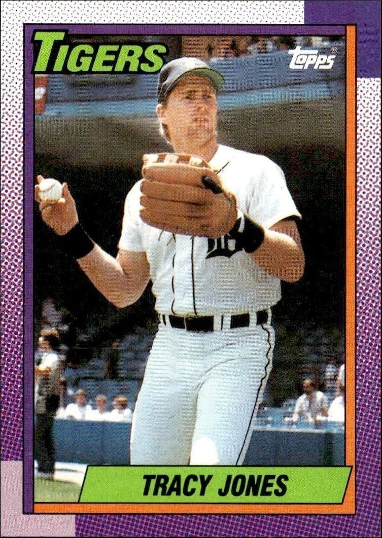 Tracy Jones 1990 Topps #767 Baseball Trading Card - Front 1990 Topps Tracy Jones #767 baseball trading card front
