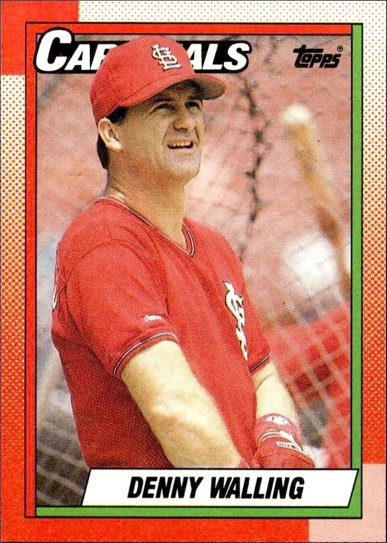 Denny Walling 1990 Topps #462 Baseball Trading Card - Front 1990 Topps Denny Walling #462 baseball trading card front