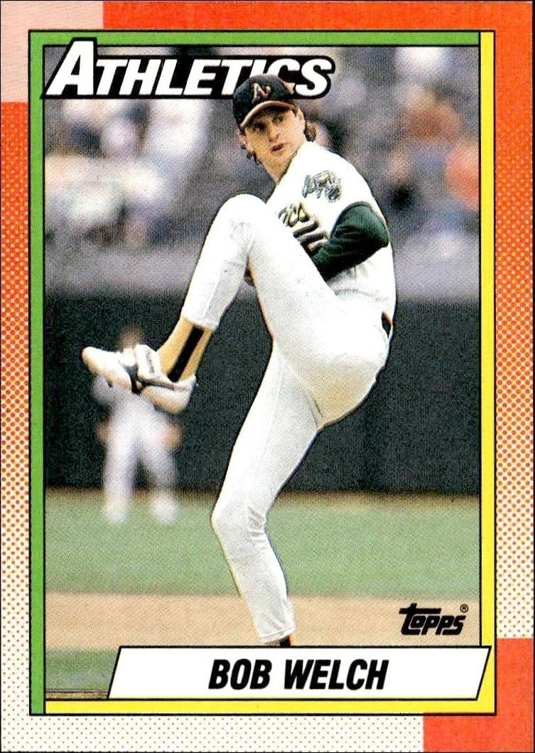 1990 Topps Bob Welch #475 trading card