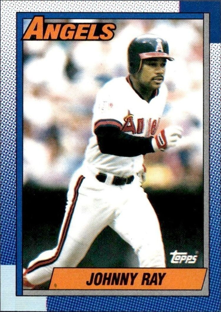 Johnny Ray 1990 Topps #334 Baseball Trading Card - Front 1990 Topps Johnny Ray #334 baseball trading card front