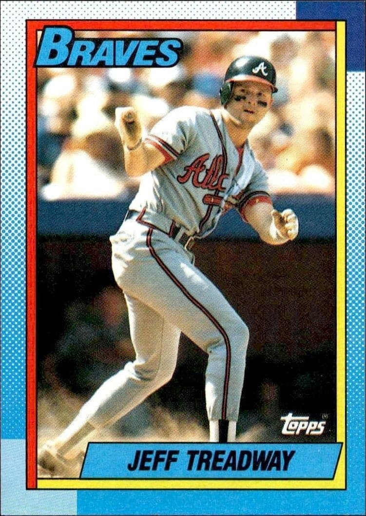 1990 Topps Jeff Treadway #486 trading card