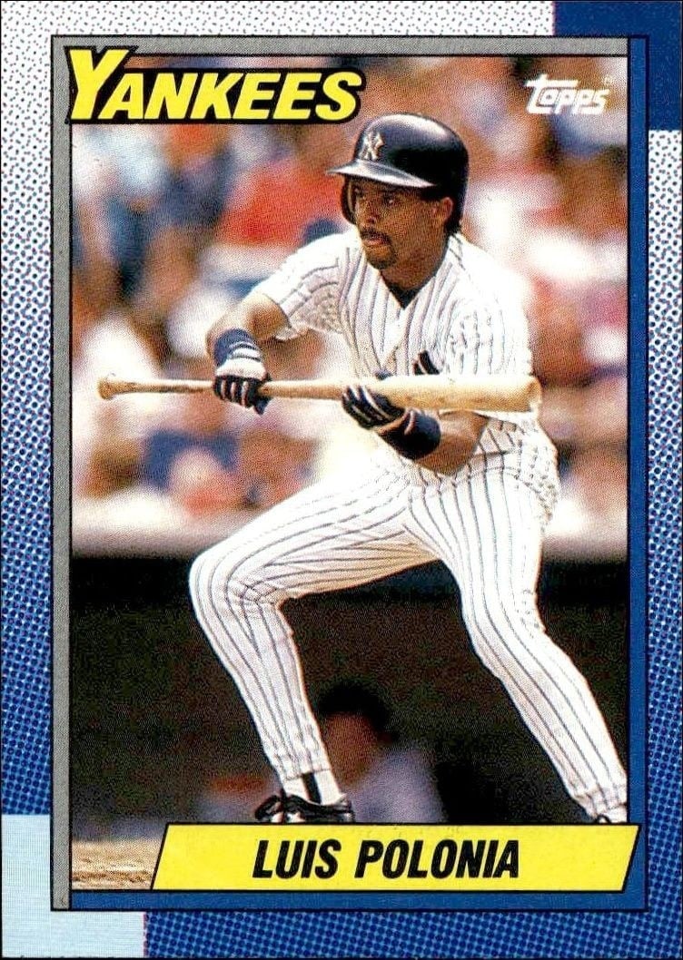 Luis Polonia 1990 Topps #634 Baseball Trading Card - Front 1990 Topps Luis Polonia #634 baseball trading card front