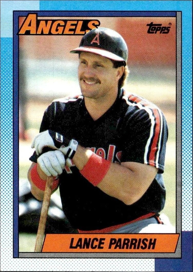 Lance Parrish 1990 Topps #575 Baseball Trading Card - Front 1990 Topps Lance Parrish #575 baseball trading card front