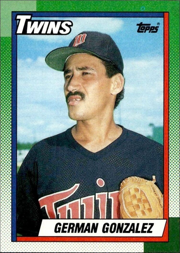 German Gonzalez 1990 Topps #266 Baseball Trading Card - Front 1990 Topps German Gonzalez #266 baseball trading card front