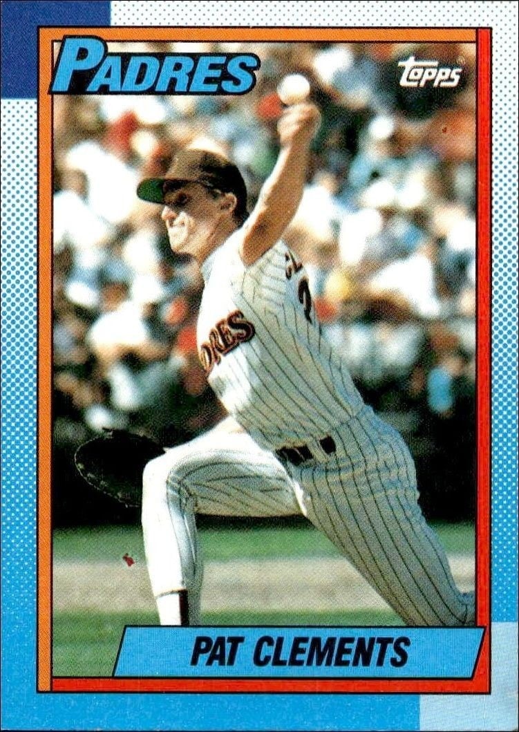 Pat Clements 1990 Topps #548 Baseball Trading Card - Front 1990 Topps Pat Clements #548 baseball trading card front