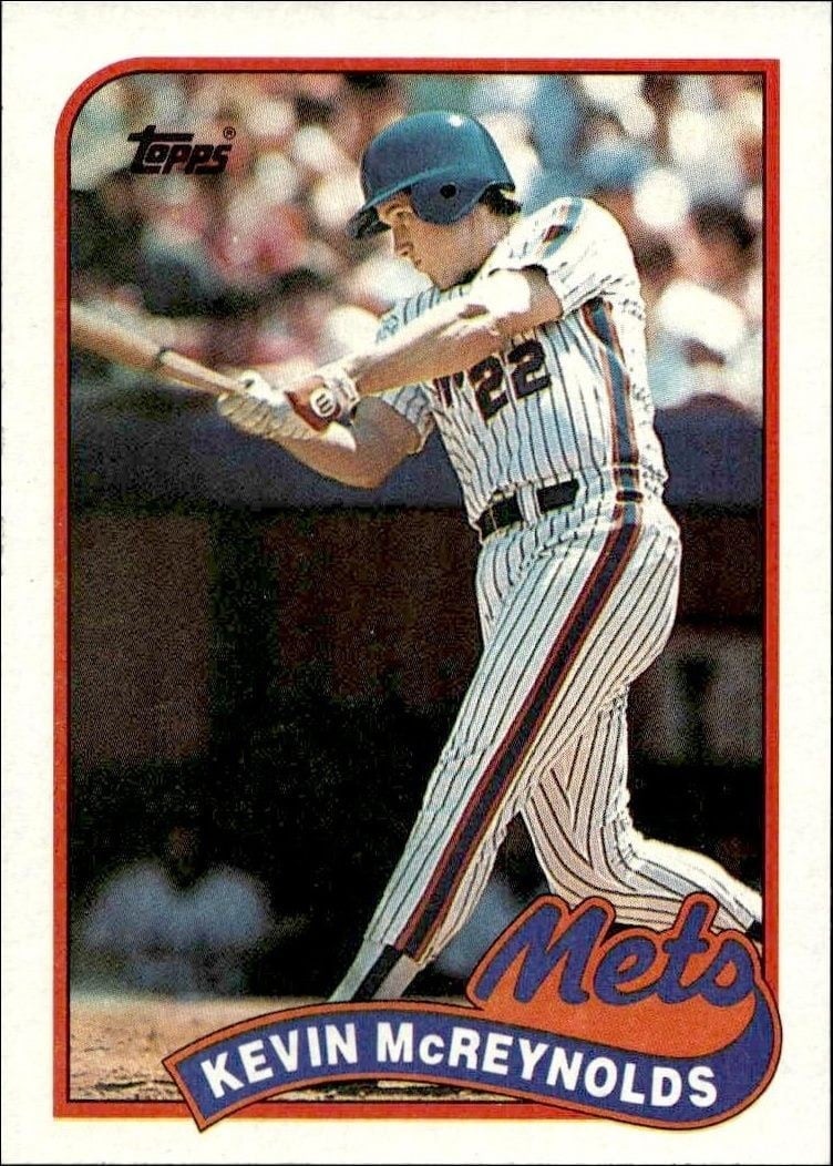 Kevin McReynolds 1989 Topps #85 Baseball Trading Card - Front 1989 Topps Kevin McReynolds #85 baseball trading card front