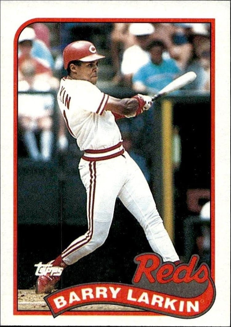 Barry Larkin 1989 Topps #515 Baseball Trading Card - Front 1989 Topps Barry Larkin #515 baseball trading card front