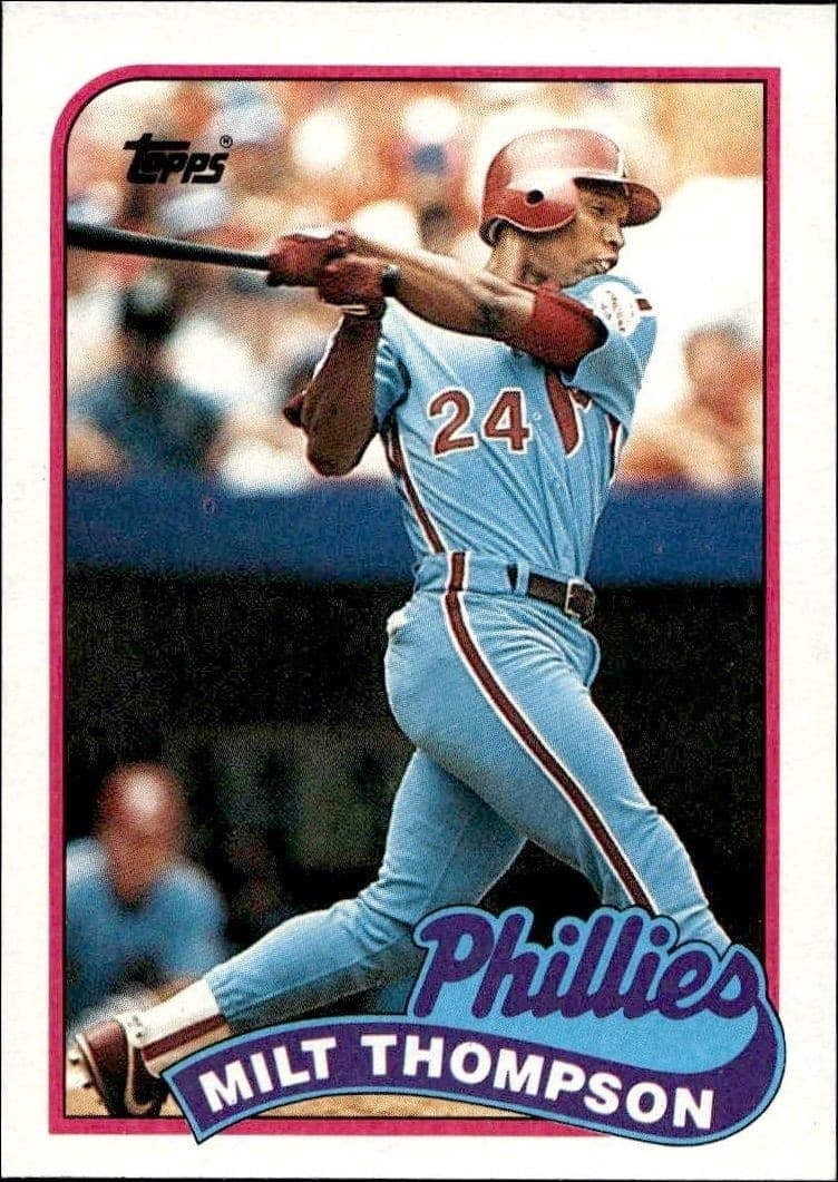 1989 Topps Milt Thompson #128 trading card