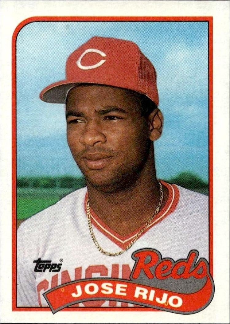 Jose Rijo 1989 Topps #135 Baseball Trading Card - Front 1989 Topps Jose Rijo #135 baseball trading card front