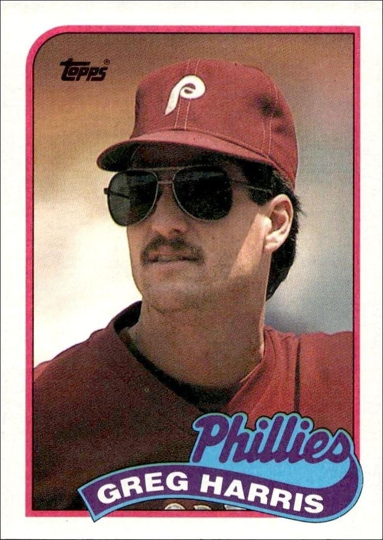 Greg Harris 1989 Topps #627 Baseball Trading Card - Front 1989 Topps Greg Harris #627 baseball trading card front