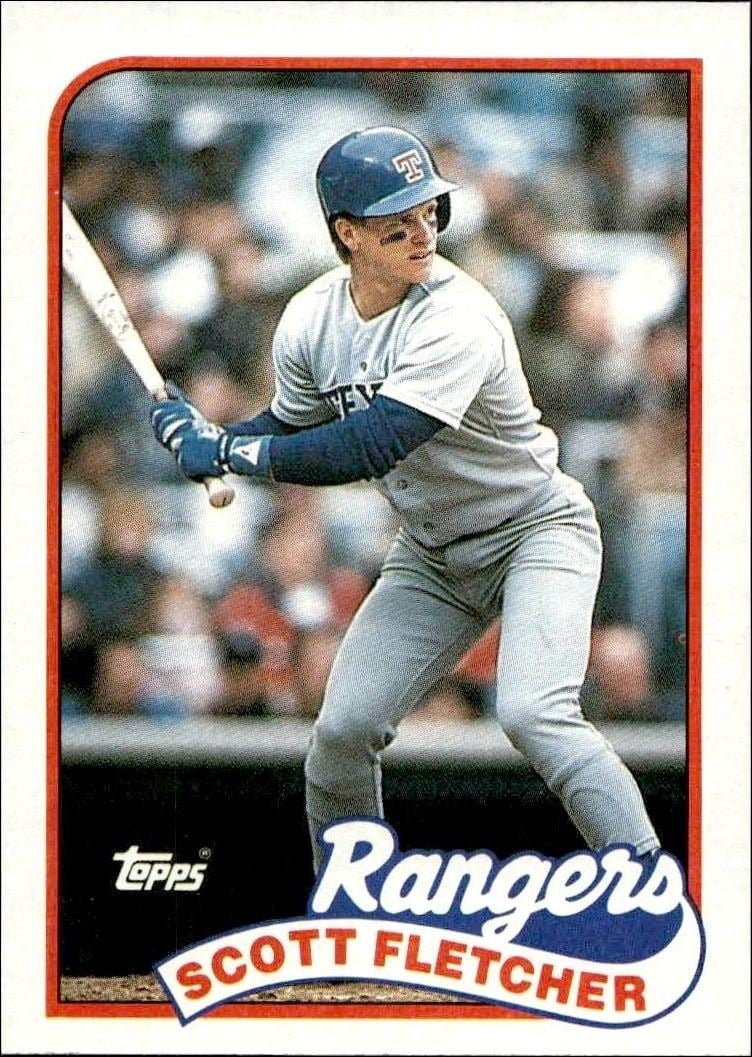 Scott Fletcher 1989 Topps #295 Baseball Trading Card - Front 1989 Topps Scott Fletcher #295 baseball trading card front