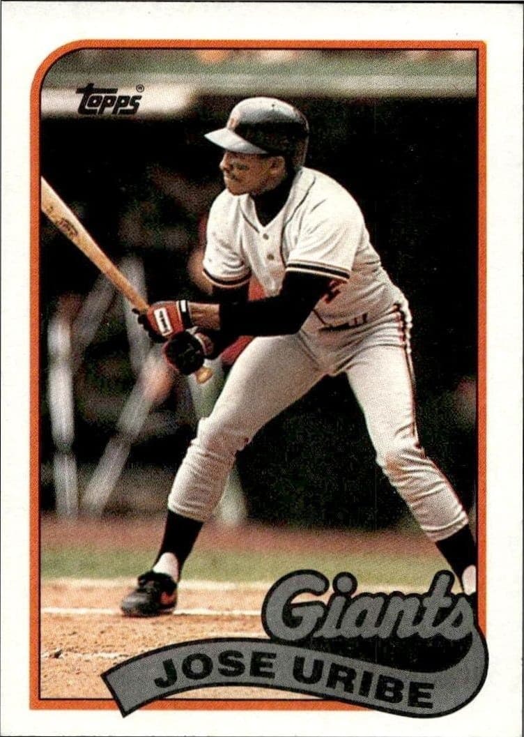 1989 Topps Jose Uribe #753 trading card