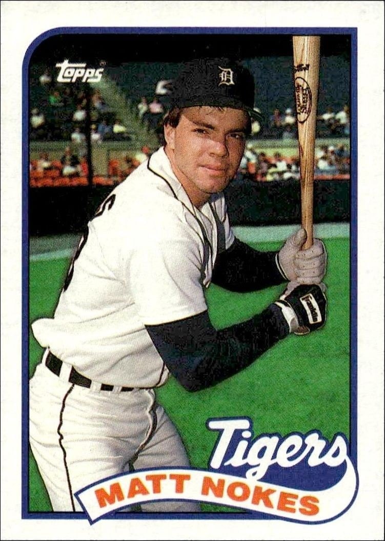 Matt Nokes 1989 Topps #445 Baseball Trading Card - Front 1989 Topps Matt Nokes #445 baseball trading card front