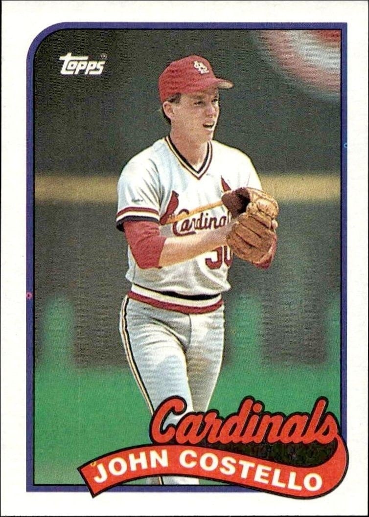 John Costello 1989 Topps #184 Baseball Trading Card - Front 1989 Topps John Costello #184 baseball trading card front