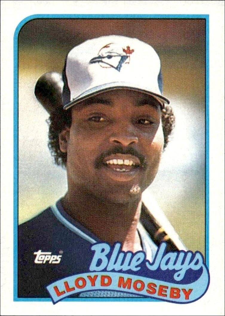 Lloyd Moseby 1989 Topps #113 Baseball Trading Card - Front 1989 Topps Lloyd Moseby #113 baseball trading card front