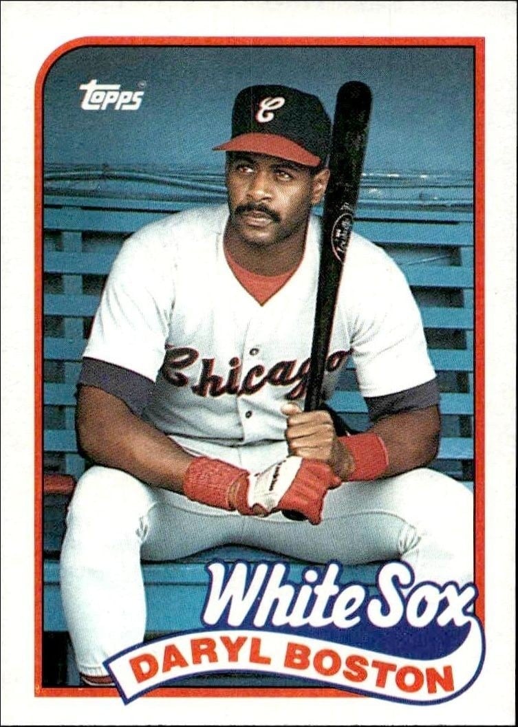 Daryl Boston 1989 Topps #633 Baseball Trading Card - Front 1989 Topps Daryl Boston #633 baseball trading card front