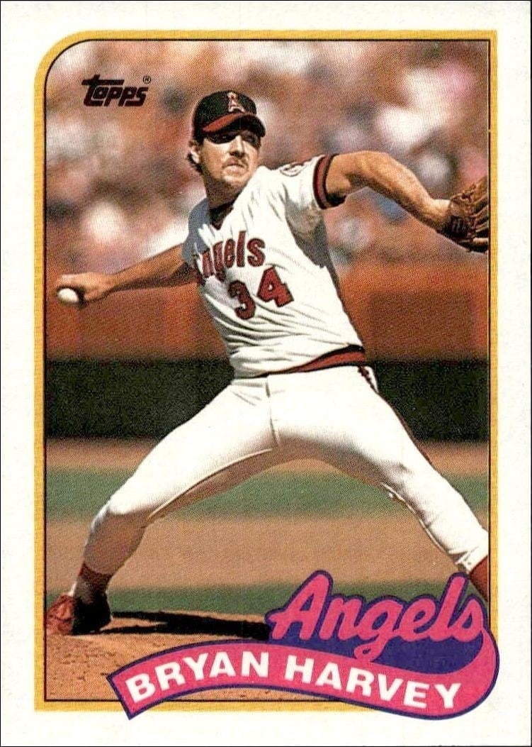 Bryan Harvey 1989 Topps #632 Baseball Trading Card - Front 1989 Topps Bryan Harvey #632 baseball trading card front