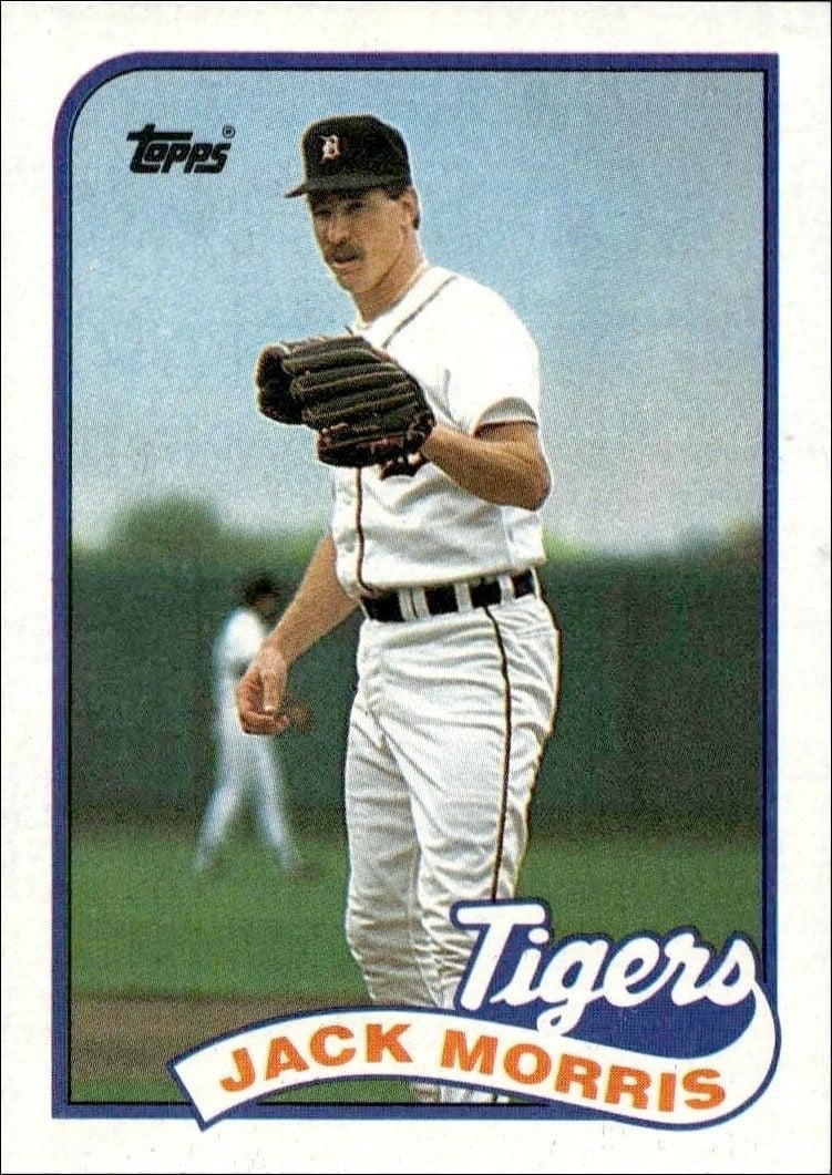 Jack Morris 1989 Topps #645 Baseball Trading Card - Front 1989 Topps Jack Morris #645 baseball trading card front