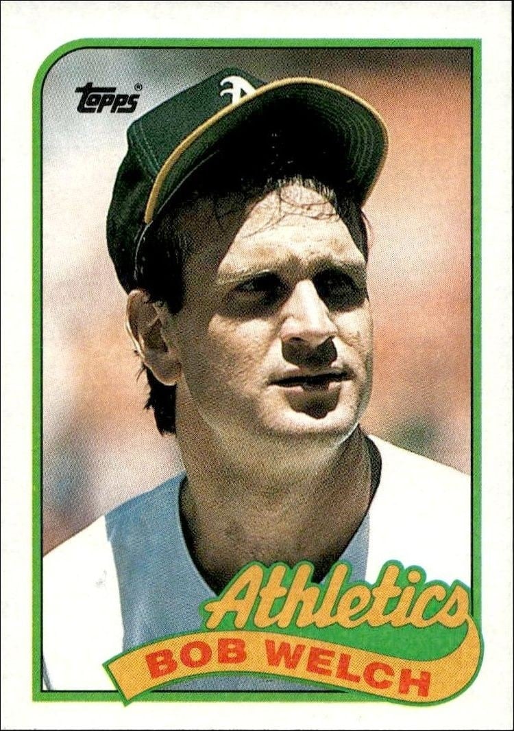 1989 Topps Bob Welch #605 trading card