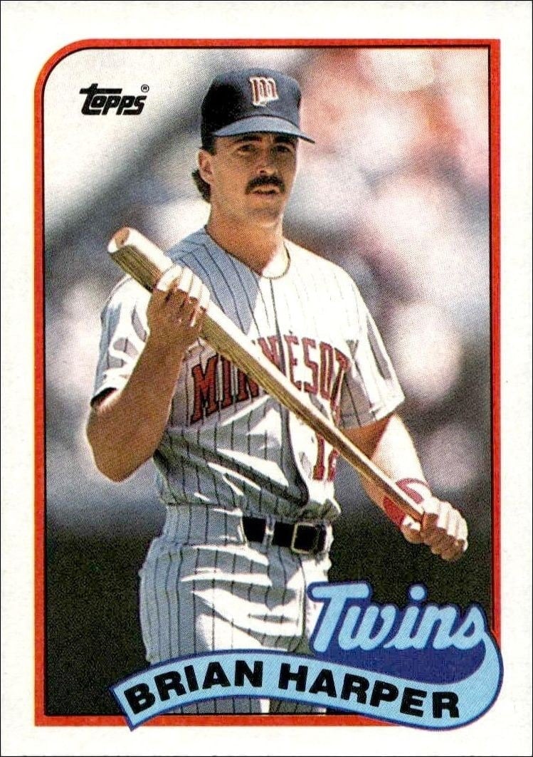 Brian Harper 1989 Topps #472 Baseball Trading Card - Front 1989 Topps Brian Harper #472 baseball trading card front