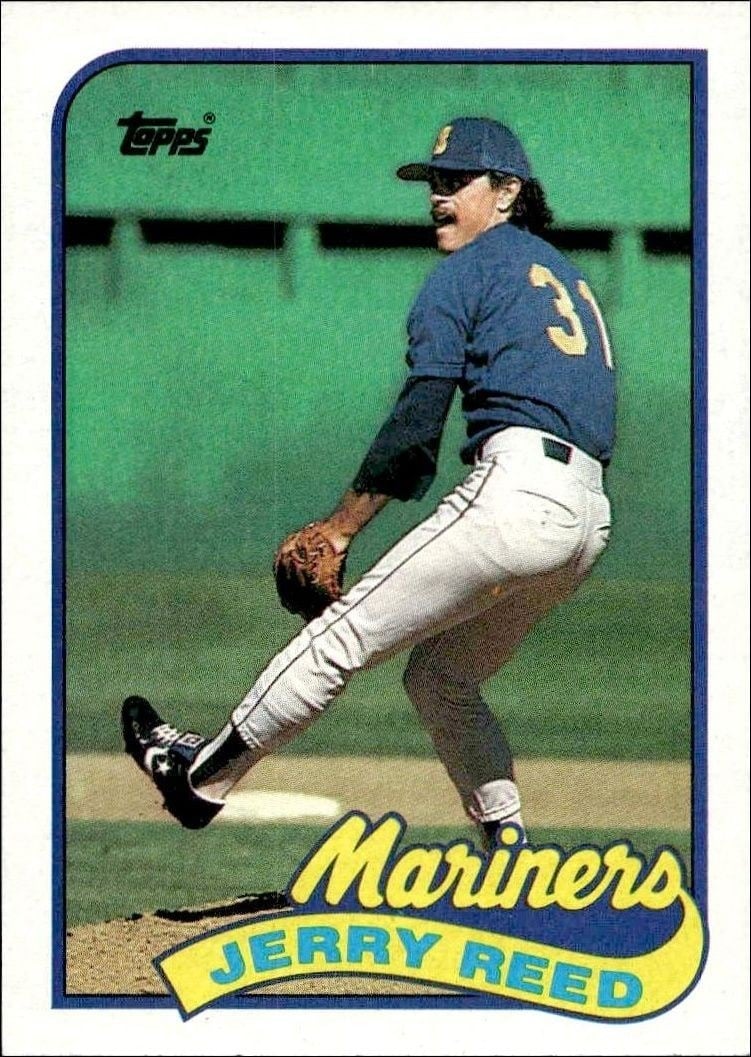 Jerry Reed 1989 Topps #441 Baseball Trading Card - Front 1989 Topps Jerry Reed #441 baseball trading card front