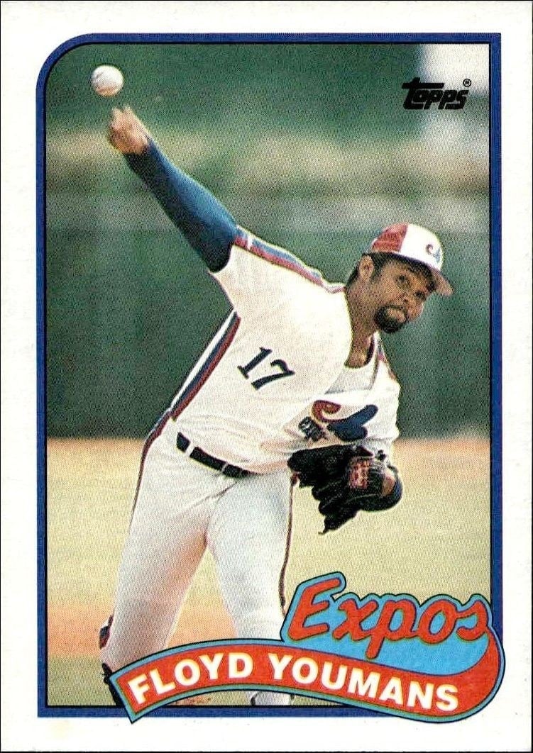 Floyd Youmans 1989 Topps #91 Baseball Trading Card - Front 1989 Topps Floyd Youmans #91 baseball trading card front