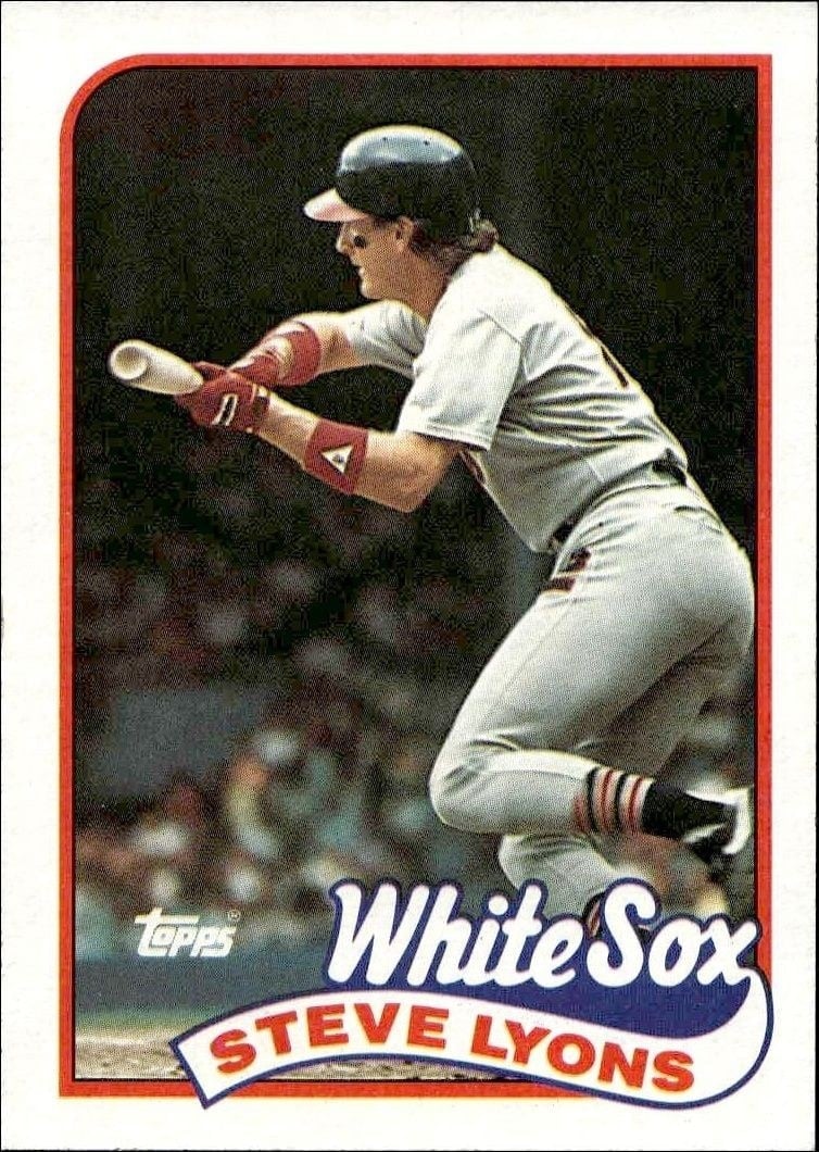 Steve Lyons 1989 Topps #334 Baseball Trading Card - Front 1989 Topps Steve Lyons #334 baseball trading card front