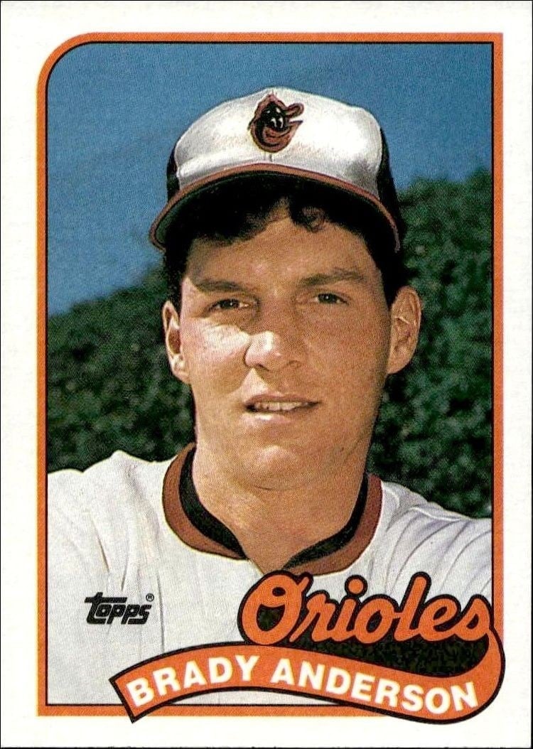 Brady Anderson 1989 Topps #757 Baseball Trading Card - Front 1989 Topps Brady Anderson #757 baseball trading card front