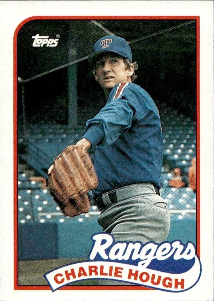 Charlie Hough 1989 Topps #345 Baseball Trading Card - Front 1989 Topps Charlie Hough #345 baseball trading card front