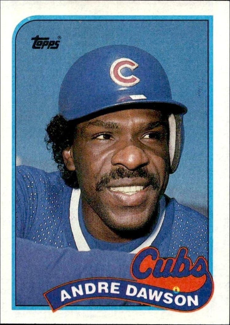 Andre Dawson 1989 Topps #10 Baseball Trading Card - Front 1989 Topps Andre Dawson #10 baseball trading card front