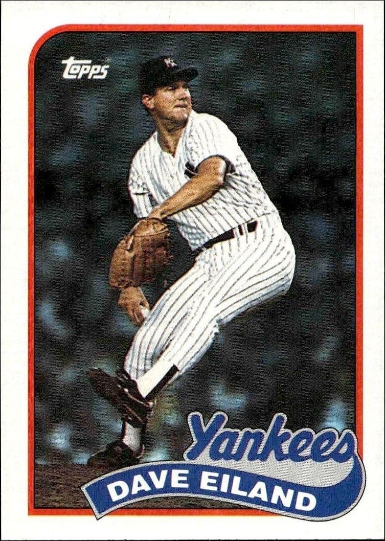 Dave Eiland 1989 Topps #8 Baseball Trading Card - Front 1989 Topps Dave Eiland #8 baseball trading card front